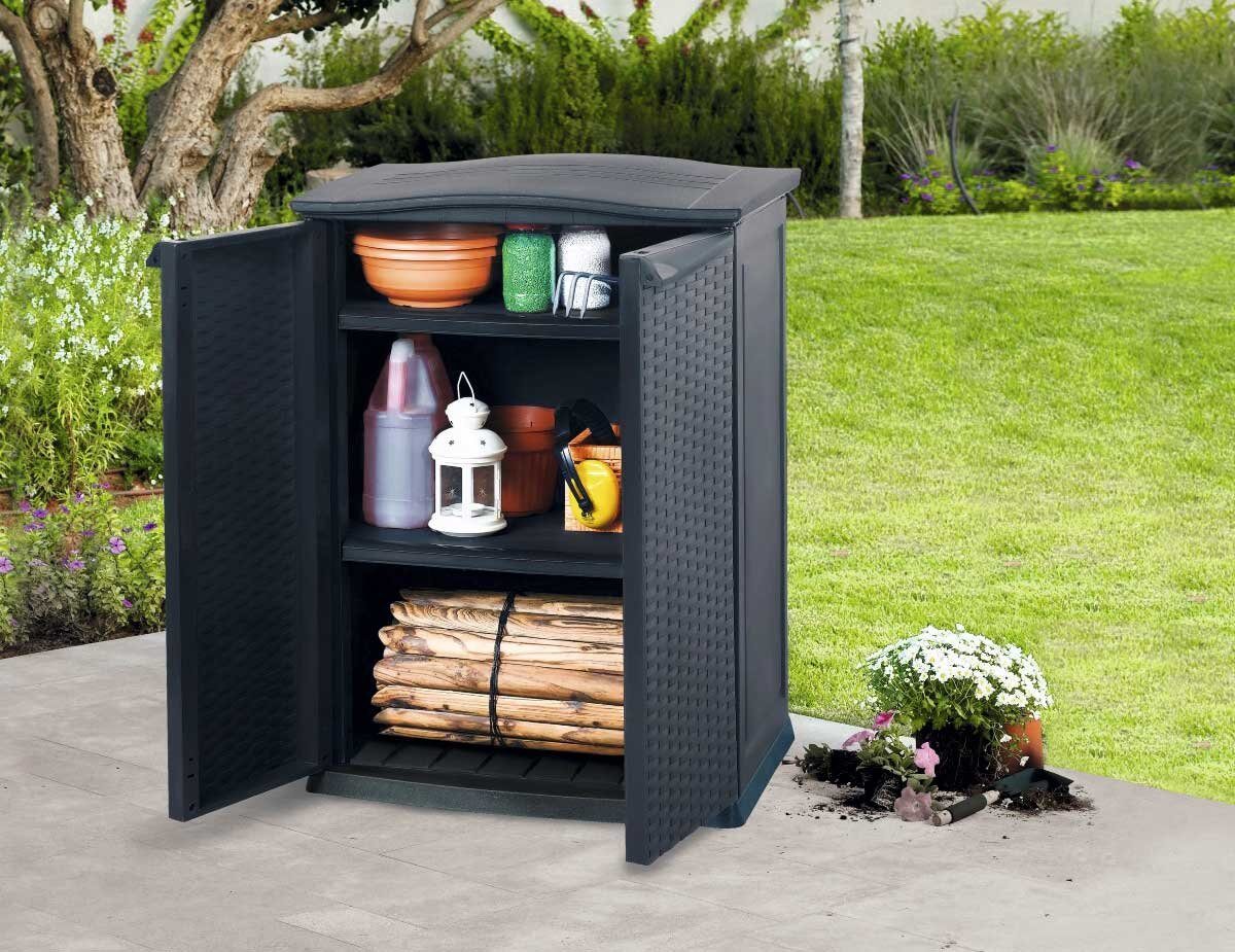 Шкаф Rattan Style Base Shed 70*50*92см, коричневый